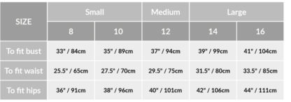 People Tree Size Chart
